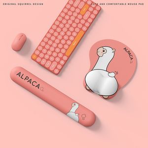 Alpaca 손목 휴식 키보드 매트 마우스 패드 만화 컴퓨터 데스크톱 액세서리