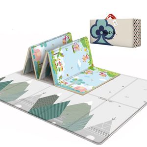 Play Mats 0.61CM Double-sided Kids Rug Soft Foam Carpet Game Playmat Waterproof Baby Play Mat Room Decor Foldable Child Crawling Mat Gift 230313