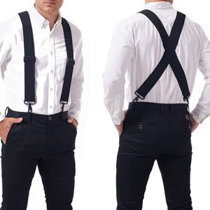 Suspenders Heavy Duty Suspenders Big Tall 5cm Wide with 4 Swivel Hook Belt Loop X Back Work Braces Adjustable Elastic for Men Women Fashion 230314