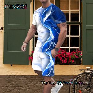 Men's Tracksuits Fashion Summer Men's Sets Jogging Short Sleeve Tshirt Shorts Suit Male Tracksuit 3D Print Funny Face Sweatshirt Clothing 230313