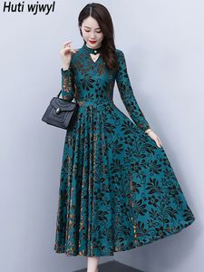 Party Dresses Green Hollow Out Sexy Midi Dress Women Elegant Casual Party Dress Autumn Winter Korean Vintage BodyCon Night Maxi Vestidos 230314