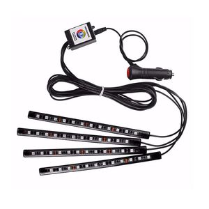 자동차 LED 스트립 라이트 앱 제어 자동차 인테리어 조명 업그레이드 16 고정 콜러 무한 DIY 색상 LED 램프 오머의 분위기