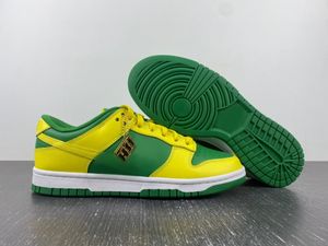 2023 Autentyczny buty Niski odwrotne Brazylia Apple zielone/żółte-białe uderzenie DV0833-300 Man Woman Ruuning Sneakers z oryginalnym pudełkiem