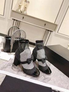 Tam matkap içi boş sandalet ayakkabıları ipek çorap ayakkabıları kristaller resil strass çocuk süet patent buzağı yay kristalleri boyut 35-41