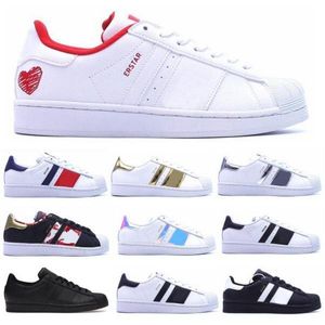 2023 Luxurys Men Women Trainer Running Shoes Classic Sneakers Stan Smith 80s 1980s Core Black Cloud White Gold Silver Iridescent Stripes