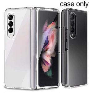 Fashion Ultra Thick Shockproof Silicone Clear Phone Case For Samsung Galaxy Z Fold 4 Lens Protection Case Back Cover