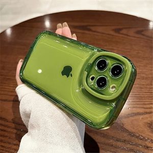 Invisible Folding Holder cases Camera Lens Ring Stand Transparent Phone Case For iPhone 13 12 11 12Pro 13Pro Max Soft Candy Back Cover