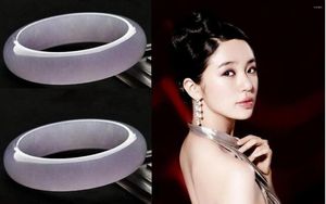 Bangle ! Women's Jewlry Natural Violet Jade Bracelet Inner 58mm-62mm