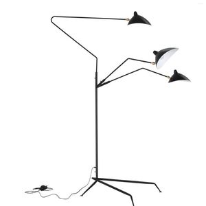 Lâmpadas de chão Lâmpada Design preto em pé Twiggy Candelabra Feather Modern