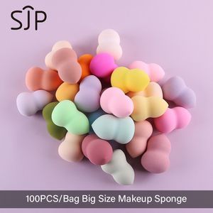 Make-up-Tools SJP 100PCS Set Große Ei Schwämme Puff Bunte Professionelle Kosmetik Set Für Foundation Make-Up Nass Und Trocken werkzeug 230314