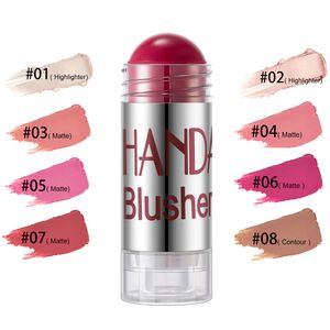 Blush Matte Stick Creme Blush para Bochechas Olhos e Lábios Natural À Prova D' Água Maquiagem de Longa Duração para o Rosto