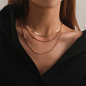 Choker Gold Silver 3 skiktad länkkedjemynt Pendant Necklace Set for Women Charms Fashion Collier Femme krage