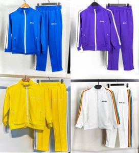 Moletons de grife masculinos e femininos grife Palm Angel Treino Camisolas Tuta Sportiva Homens Conjuntos Fato de Pista Casacos Homem Jaquetas Calças Sweatsuits Tops Casacos Azul