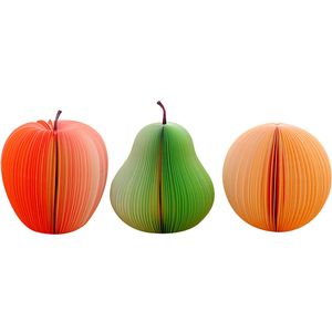 Вечеринка для творческой формы фруктов заметки о бумаге милые яблочная лимонная груша ноты клубничная пад