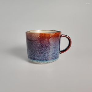 Kubki ceramiczne zastawa stołowa nordycka retro gwiazda pieca cracked lod glazura kawa popołudniowa herbata
