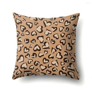 Kudde 1pcs 45 45 cm Animal Leopard Print Case Soffa Midje Kast Cover Home Decor Cover Housse de Coussin