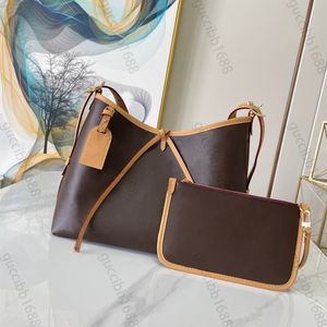 10A зеркало качество дизайнер PM PM Carryall Tote Bag 29 см женский холст маленькая сумочка коричневая цветочная кошелек роскошная сумка для кожи на плечо с пакетом сцепления
