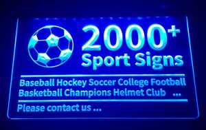 2000 Soprt Signs LED Strip Lights Ljusskylt Baseball Hockey Fotboll Basketboll Hjälm CLub 3D Dropshipping Partihandel
