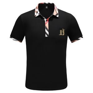 Designer camisa polo designer masculino polo camiseta preto e branco bege xadrez marca 100% algodão impressão moda casual camiseta manga curta luxo