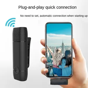 F12 trådlös Bluetooth -krage Klipp Vete Mobiltelefon Mikrofon Integrerat Sound Card Singing Recording Live Voice Changer