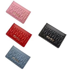 Designer Card pack Women's and Mens card MIU holder Red heart Purses wallets Luxurys vintage wallet Leather wholesale Holders Coin Key Pouch bags Have box