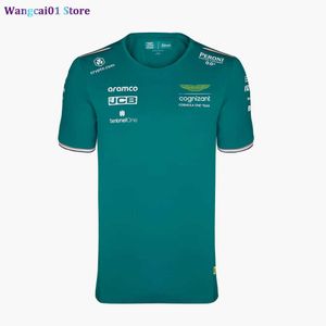 Wangcai01 camisetas masculinas 2023 Aston Martin F1 camiseta de camiseta redonda pescoço curto seves pilotos de pilotos de pilotos de vestuário tamanho 18 nome e número do personalização. Fast 0318H23