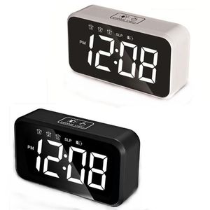 Klocktillbehör Andra laddning av elektronisk väckarklocka 3 Alarm Voice Control Led Digital Snooze Timer Music Table With 2 USB Output Por