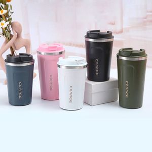 380ml/500ml Tumbler Kupalar Paslanmaz Çelik Bardak Kapakları Kahve Bardakları Tumblers Yalıtımlı Şişe Kupa Logoyu Özelleştir