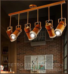 Lampy wiszące lampki z litego drewna Designer Projektant American Country Vintage Kawa Kawa Kreatywna osobowość Sufit Montowany Lumin ZB57