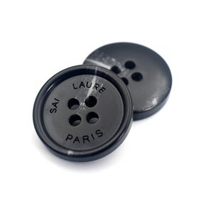 Round Resin Button with Stamp Letter Diy Sewing Buttons for Shirt Business Suit 20mm