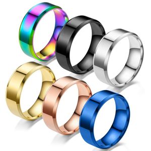 Schwarze Ringe Klassische Edelstahlring -Verlobungszeiten für Männer weibliches Paar schwarz silberne Farbe Mode Schmuck