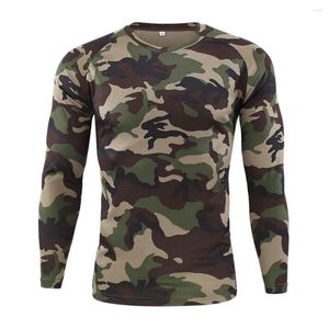 Men's T Shirts Camiseta Long Sleeve T-shirt Outdoor Camouflage Quick-drying Hunting Hiking Camping Shirt 2023