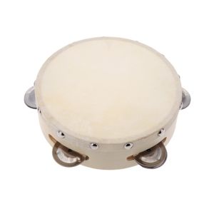 6in Tenuto in mano Tambourine Drum Bell Metal Jingles Giocattolo musicale a percussione per giochi per bambini KTV Party