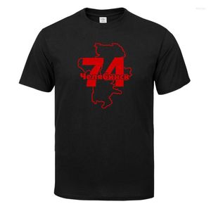 Herren T-Shirts CHELYABINSK 74 Einfaches Design Line Cross Print Baumwolle Herren Ankunft Sommer Stil Kurzarm Herren T-Shirt