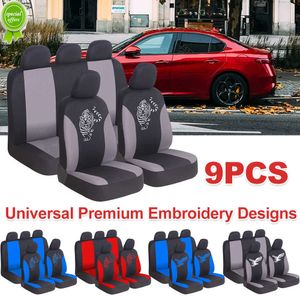 Ny Universal Car Seat täcker 100% andningsbar med Tiger Printed Auto Cushion Airbag Compatible 3 dragkedja för Peugeot 208 för Toyota