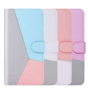 Custodie a portafoglio in pelle di colore ibrido per Samsung S23 Ultra Plus A34 A14 5G A54 M53 M33 M23 M13 4G Hit Contrasto Carta d'identità Porta carte di credito Portafoglio Flip Cover Stand Business Pouch