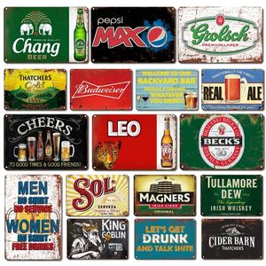 Tiger Beer Tin Poster Sign Vintage Retro Pub Club Wall Decor Metal Plate Rustic Home Room Decoration Accessories Beer Signs 30X20cm W03