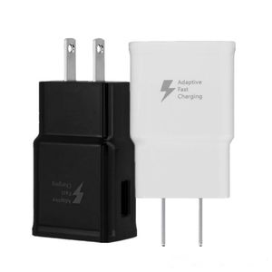 Chargers Adaptive Fast Charging Wall USB Carregador rápido 15W 9V 1.67a 5V 2A Adaptador UE UE Plugue para Samsung Galaxy S21 S20 S10 S9 Nota 22 LL