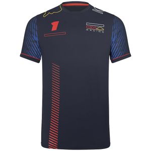 Herrt-shirts 2023 F1 MENS TEAM POLO SHIRT T-shirt Formel 1 Racing Suit T-shirt 1 och 11 Driver Fan Top T-shirts Jersey Moto Motorcykelkläder LAQQ
