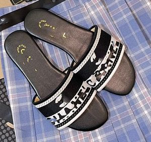 Embroidered Slippers 2023 Spring and Summer Fashion Tide Color Matching Series Sandals Women's Shoes