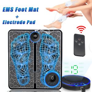 Foot Massager EMS Pad Portable Foldable Massage Mat Pulse Muscle Stimulation Improve Blood Circulation Relief Pain Relax Feet 230314