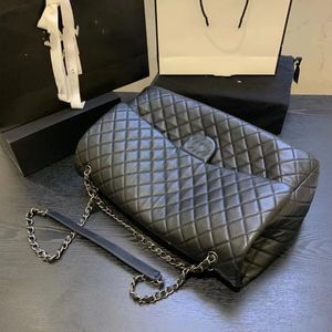 10A Tragetasche in Spiegelqualität, extrem großes Fassungsvermögen, Umhängetaschen, Designer-Damen-Umhängetaschen, Luxus-Designer-Schulterhandtasche, 46 cm, mit Box, Rhombus-Kalbsleder