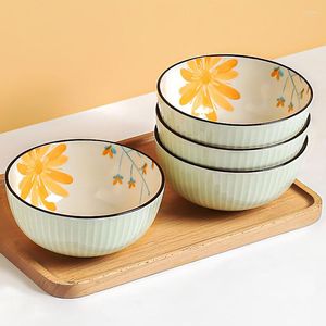 Skålar japanska keramiska risskål hem kreativa vackra 2023 set bordsredskap köksredskap nudlar