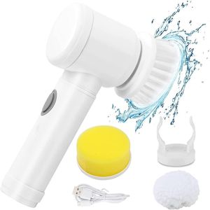 New Cleaning Brush Kitchen Bathroom Cleaning Gods Gas Stove Brush Sponge Head Handheld Wireless Multifunctional Electric Cleaning Brush