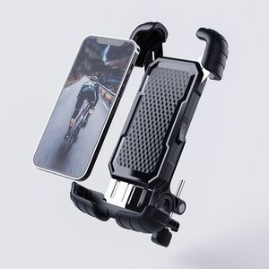 Suporte para montagem de telefone de bicicleta Guiador de motocicleta Anti-vibração Braçadeira de telefone de bicicleta Rotação de 360 graus para iPhone 15 14 13 Pro Max Samsung Galaxy Smartphones