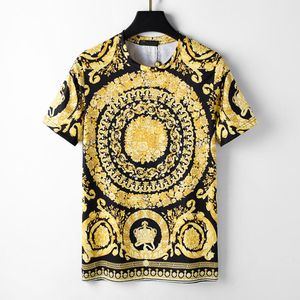 Roupas de damasco de moda de moda masculina camisetas de manga curta de roupas de praia o pescoço slim casual tshirts de várias coloridas letras imprimindo tops