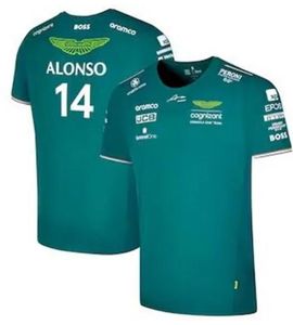 Детские мужские футбольные рубашки Aston Martin Jersey футболка AMF1 23 24 Официальный Fernando Alonso Formula 1 Racing Suit F1 Рубашка Moto Motorcyc Tees 7l7h