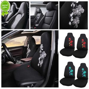 New Flowers Printed Bucket Seat Covers Universal 2pcs Front Auto Seat Protector For Peugeot 107 For Citron C1 For Toyota Aygo