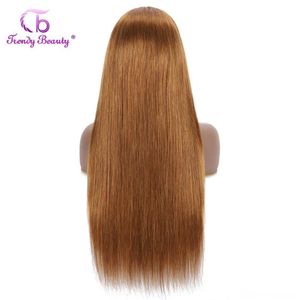 Perucas sintéticas de renda reta de renda peruana 30 polegadas13x6 Wig Human Hair 4x4 Fechamento para mulheres negras cor 30 230314