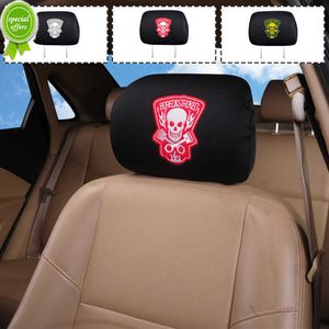 New 1 piece Universal Car Seat Head Rest Cover Skull Pattern Polyester Embroidery for TOYOTA for Peugeot for Audi Q5 for Mazda 3